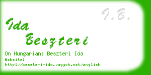 ida beszteri business card